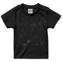 tシャツ キッズ 半袖 黒地 ブラック デザイン 90 100 110 120 130 140 150 160 Tシャツ ティーシャツ T shirt 015301 日本 和風 手書き 絵 白黒 兜 桜(4)