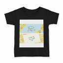 tシャツ キッズ 半袖 黒地 ブラック デザイン 90 100 110 120 130 140 150 160 Tシャツ ティーシャツ T shirt 015380 父の日 バラ 蝶