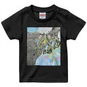 tシャツ キッズ 半袖 黒地 ブラック デザイン 90 100 110 120 130 140 150 160 Tシャツ ティーシャツ T shirt 015455 笹 七夕 水玉