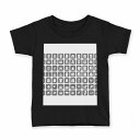 tシャツ キッズ 半袖 黒地 ブラック デザイン 90 100 110 120 130 140 150 160 Tシャツ ティーシャツ T shirt 015527 服 モノクロ(4)