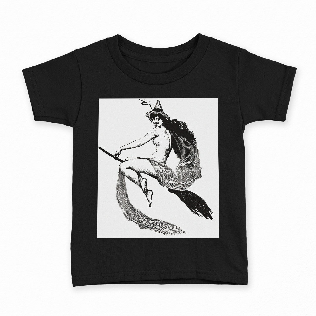 tシャツ キッズ 半袖 黒地 ブラック デザイン 90 100 110 120 130 140 150 160 Tシャツ ティーシャツ T shirt 017489 ハロウィン　ホラー　 魔女　リアル　ホラー