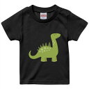 tシャツ キッズ 半袖 黒地 ブラック デザイン 90 100 110 120 130 140 150 Tシャツ ティーシャツ T shirt 017739 Dinosaurs　恐竜 Dinosaurs　恐竜