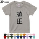 選べる20カラー tシャツ キッズ 半袖 カラー デザイン 90 100 110 120 130 140 150 160 Tシャツ ティーシャツ T shirt　021252 名前 苗字 苗字 名前 植田