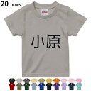 選べる20カラー tシャツ キッズ 半袖 カラー デザイン 90 100 110 120 130 140 150 160 Tシャツ ティーシャツ T shirt 021722 名前 苗字 苗字 名前 小原(4)
