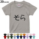 選べる20カラー tシャツ キッズ 半袖 カラー デザイン 90 100 110 120 130 140 150 160 Tシャツ ティーシャツ T shirt　022170 名前 そら