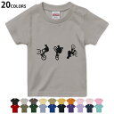 選べる20カラー tシャツ キッズ 半袖 カラー デザイン 90 100 110 120 130 140 150 160 Tシャツ ティーシャツ T shirt 014748 バイク 白黒 乗り物(4)