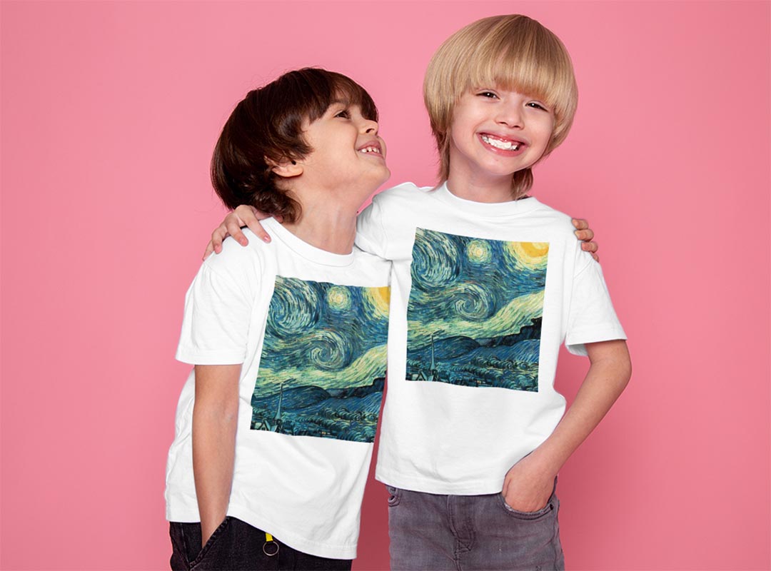 ドライTシャツ 吸水 速乾 DRY 選べる18カラー 4サイズ キッズ 半袖 デザインドライTシャツ スポーツ ゆったり デザイン 120サイズ 130サイズ 140サイズ 150サイズ 160サイズ 003221 景色　風景　絵画　イラスト