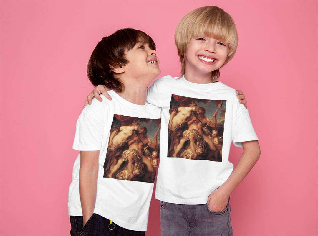 ドライTシャツ 吸水 速乾 DRY 選べる18カラー 4サイズ キッズ 半袖 デザインドライTシャツ スポーツ ゆったり デザイン 120サイズ 130サイズ 140サイズ 150サイズ 160サイズ 003235 人物　絵画　イラスト