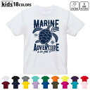ドライTシャツ 吸水 速乾 DRY 選べる18カラー 4サイズ キッズ 半袖 デザインドライTシャツ スポーツ ゆったり デザイン 120サイズ 130サイズ 140サイズ 150サイズ 160サイズ 032264 亀 マリン