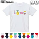 ドライTシャツ 吸水 速乾 DRY 選べる18カラー 4サイズ キッズ 半袖 デザインドライTシャツ スポーツ ゆったり デザイン 120サイズ 130サイズ 140サイズ 150サイズ 160サイズ 017812 スイカ パイナップル ジュース