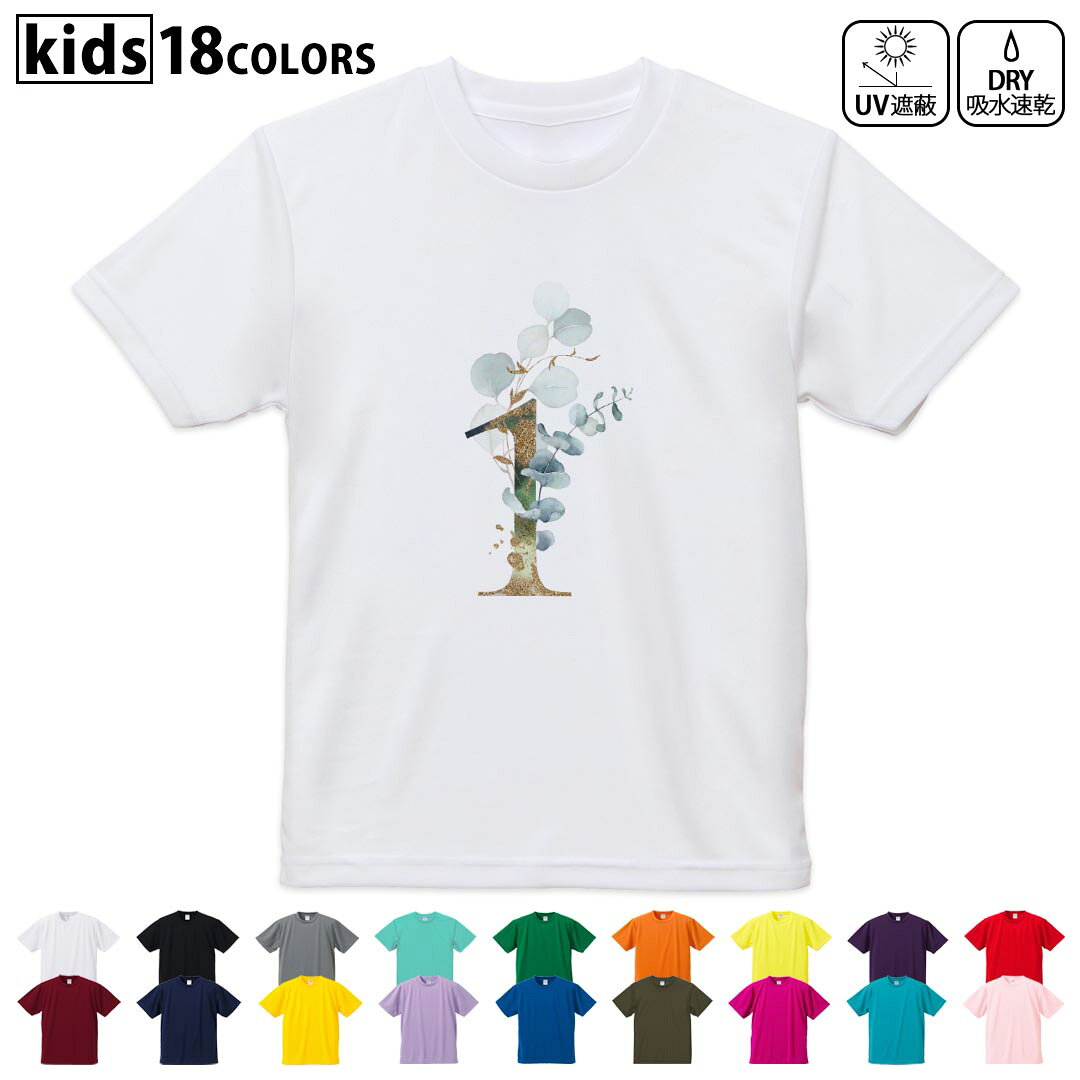 Sport - ドライTシャツ 吸水 速乾 DRY 選べる18カラー 4サイズ キッズ 半袖 デザインドライTシャツ スポーツ ゆったり デザイン 120サイズ 130サイズ 140サイズ 150サイズ 160サイズ 019110 文字 1