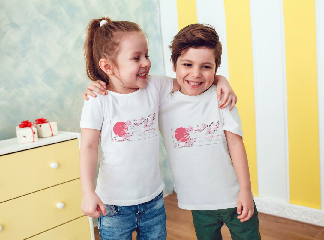 キッズ ドライTシャツ ホワイト 半袖 4.1オンス トレーニング スポーツ ジム 運動会 ドライアスレチック UVカット 紫外線遮蔽 吸水速乾 120 130 140 150 160 032225 桜 sakura