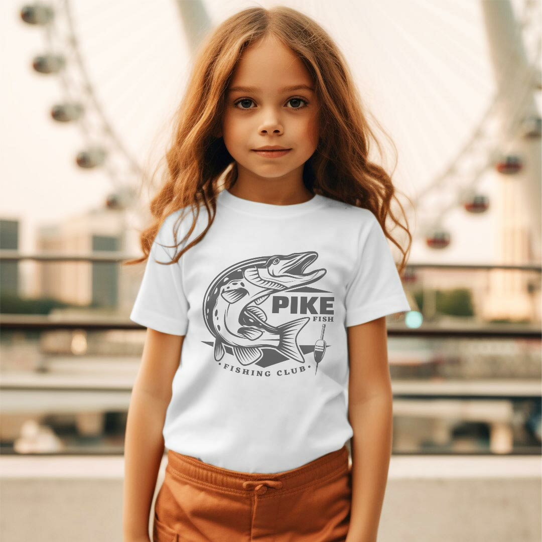 キッズ ドライTシャツ ホワイト 半袖 4.1オンス トレーニング スポーツ ジム 運動会 ドライアスレチック UVカット 紫外線遮蔽 吸水速乾 120 130 140 150 160 032160 fishing 3