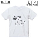キッズ ドライTシャツ ホワイト 半袖 4.1オンス トレーニング スポーツ ジム 運動会 ドライアスレチック UVカット 紫外線遮蔽 吸水速乾 120 130 140 150 160 031573 バレンタイン 義理チョコ待ってます 文字