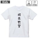 キッズ ドライTシャツ ホワイト 半袖 4.1オンス トレーニング スポーツ ジム 運動会 ドライアスレチック UVカット 紫外線遮蔽 吸水速乾 120 130 140 150 160 032737 将来有望(4)