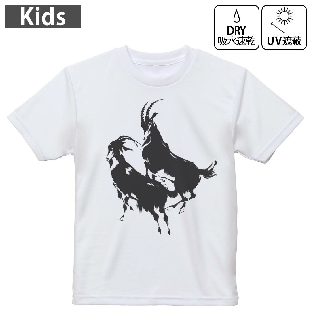 キッズ ドライTシャツ ホワイト 半袖 4.1オンス トレーニング スポーツ ジム 運動会 ドライアスレチッ..