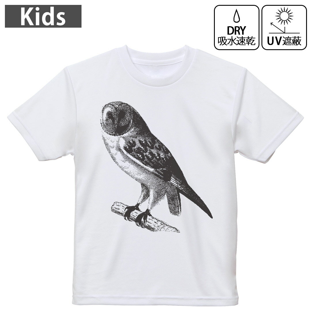 キッズ ドライTシャツ ホワイト 半袖 4.1オンス トレーニング スポーツ ジム 運動会 ドライアスレチッ..