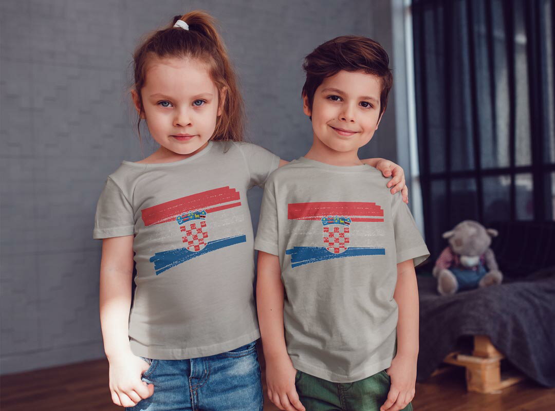 選べる20カラー tシャツ キッズ 半袖 カラー デザイン 90 100 110 120 130 140 150 160 Tシャツ ティーシャツ T shirt 018425 croatia クロアチア 2