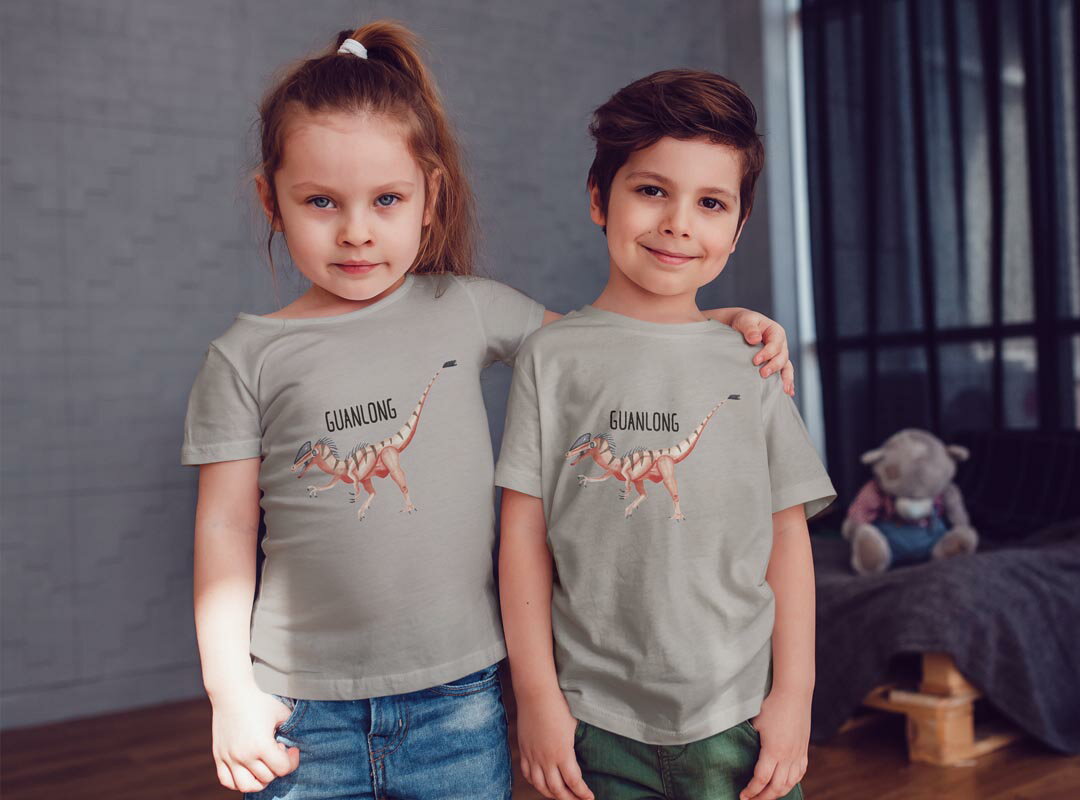 選べる20カラー tシャツ キッズ 半袖 カラー デザイン 90 100 110 120 130 140 150 160 Tシャツ ティーシャツ T shirt 019813 恐竜 Guanlong グアンロン 2