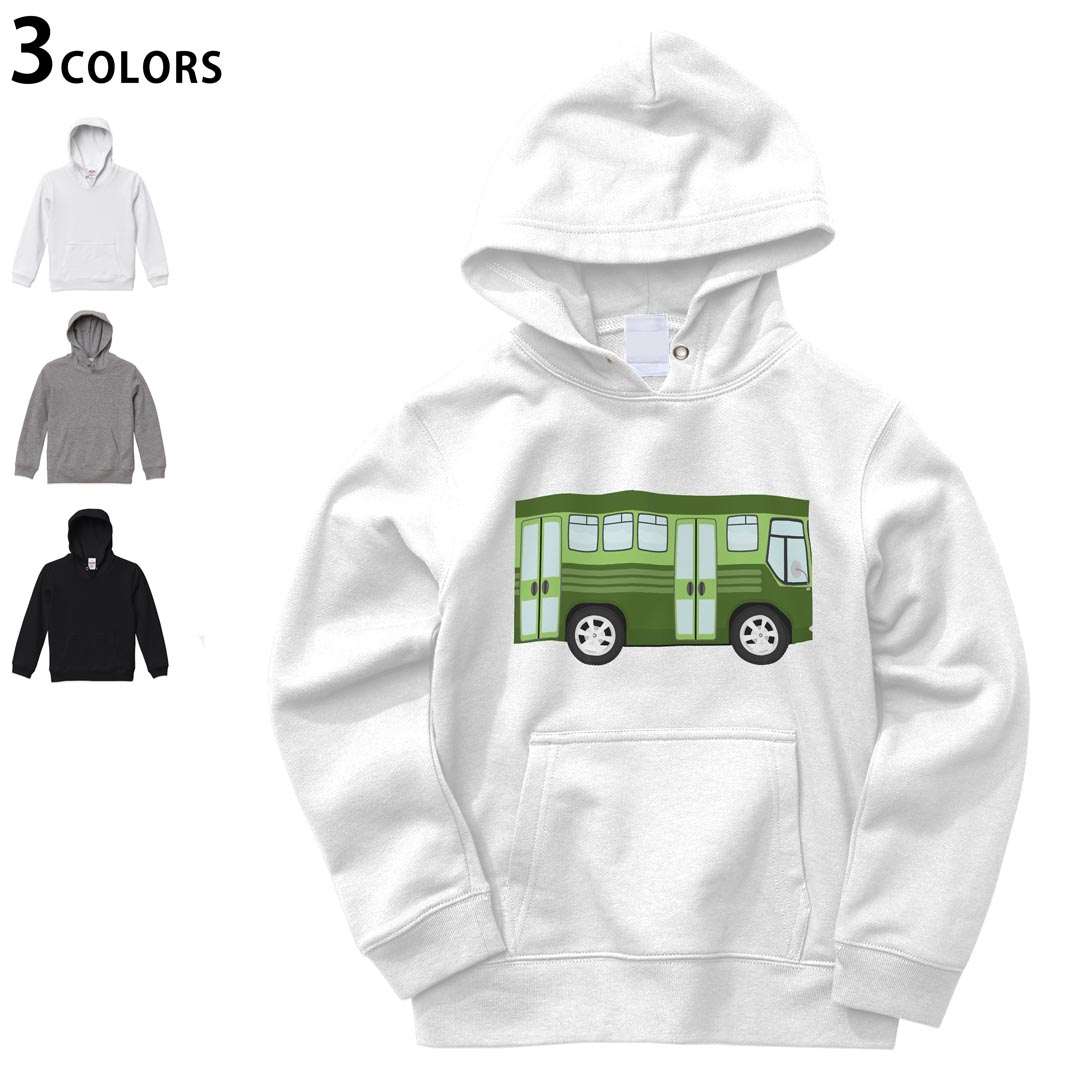Trainer - 選べる3カラー パーカー スウェット キッズ 男女兼用 男の子 女の子 ユニセックス unisex 長袖 デザイン リブ 110 130 150 parker sweat 010324 乗り物　車　緑
