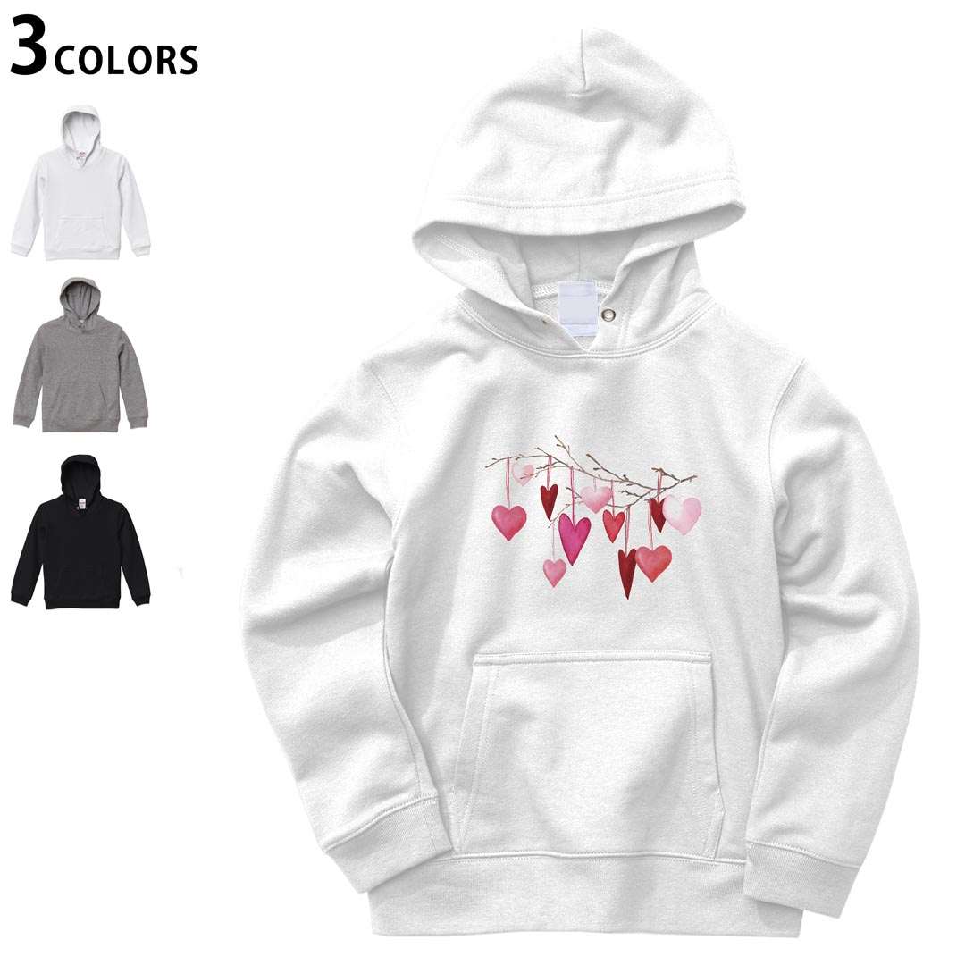 選べる3カラー パーカー スウェット キッズ 男女兼用 男の子 女の子 ユニセックス unisex 長袖 デザイン リブ 110 130 150 parker sweat 031704 ハート 飾り
