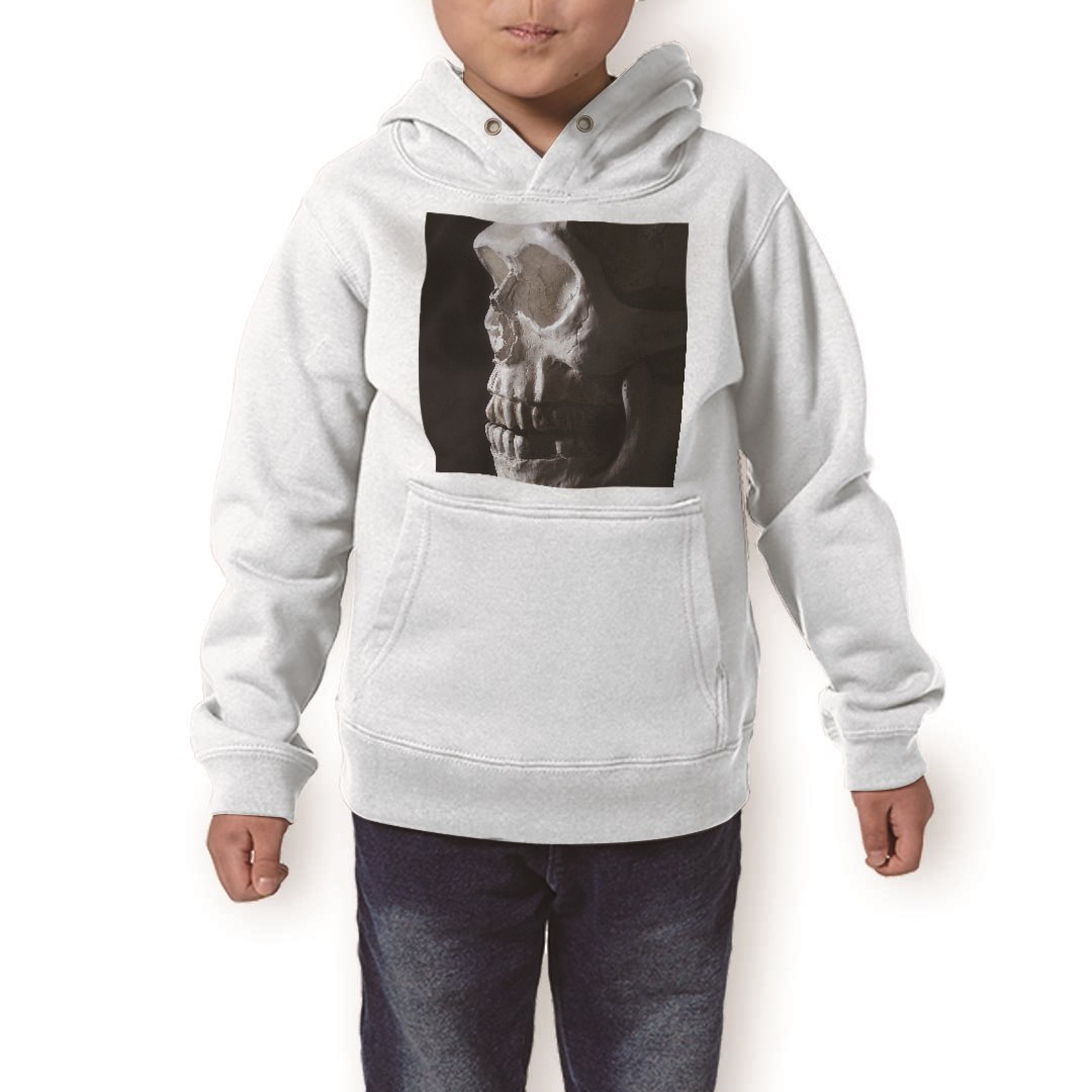 パーカー キッズ ホワイト グレー ブラック デザイン 110 130 150 parker hooded sweatshirt フーディ 白　黒　灰色 子供 男の子 女の子 000010 がいこつ　黒