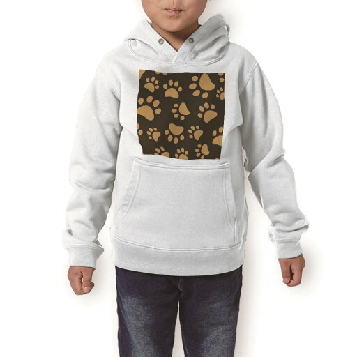 パーカー キッズ ホワイト グレー ブラック デザイン 110 130 150 parker hooded sweatshirt フーディ 白 黒 灰色 子供 男の子 女の子 000062 足跡 犬 模様 パーカー キッズ ホワイト グレー ブラック デザイン 110 130 150 parker hooded sweatshirt フーディ 白 黒 灰色 子供 男の子 女の子 000062 足跡 犬 模様