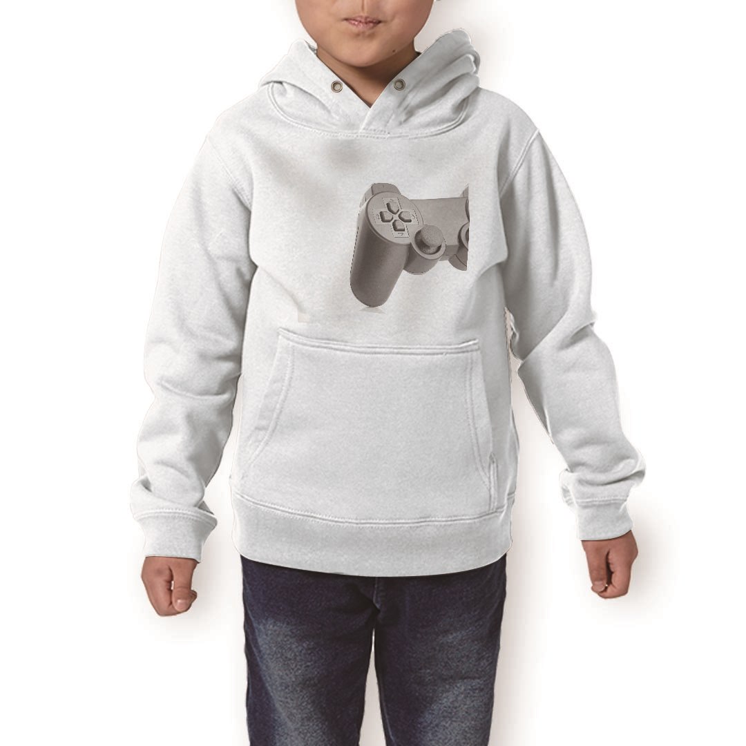 楽天kabeコレパーカー キッズ ホワイト グレー ブラック デザイン 110 130 150 parker hooded sweatshirt フーディ 白　黒　灰色 子供 男の子 女の子 000237 ゲーム　コントローラー