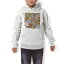 パーカー キッズ ホワイト グレー ブラック デザイン 110 130 150 parker hooded sweatshirt フーディ 白　黒　灰色 子供 男の子 女の子 000526 花　ジャングル