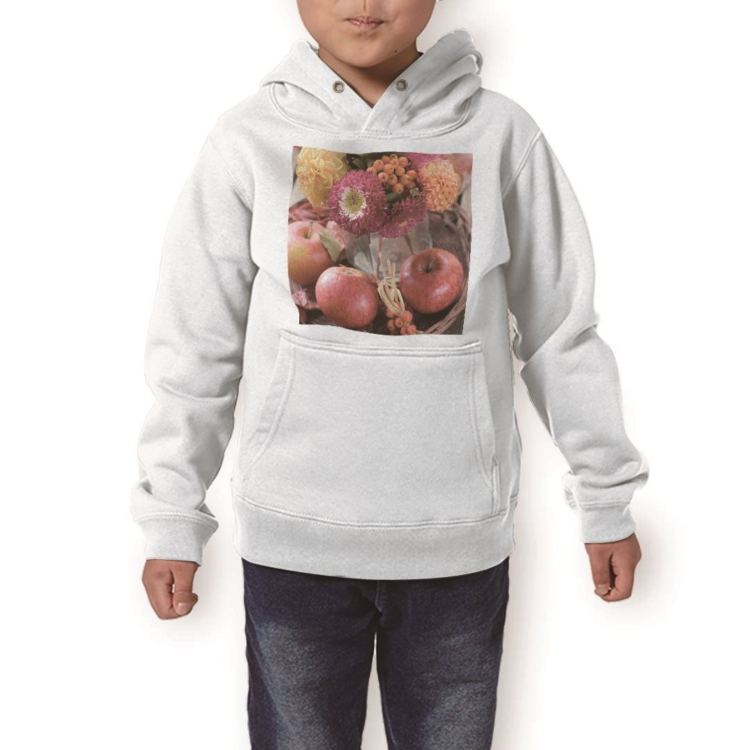 パーカー キッズ ホワイト グレー ブラック デザイン 110 130 150 parker hooded sweatshirt フーディ 白　黒　灰色 子供 男の子 女の子 000950 花　フルーツ(4)