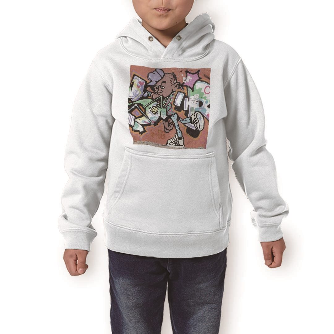 パーカー キッズ ホワイト グレー ブラック デザイン 110 130 150 parker hooded sweatshirt フーディ 白 黒 灰色 子供 男の子 女の子 001040 グラフィティ 落書き