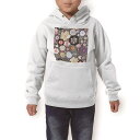 パーカー キッズ ホワイト グレー ブラック デザイン 110 130 150 parker hooded sweatshirt フーディ 白 黒 灰色 子供 男の子 女の子 001121 花 カラフル(4)