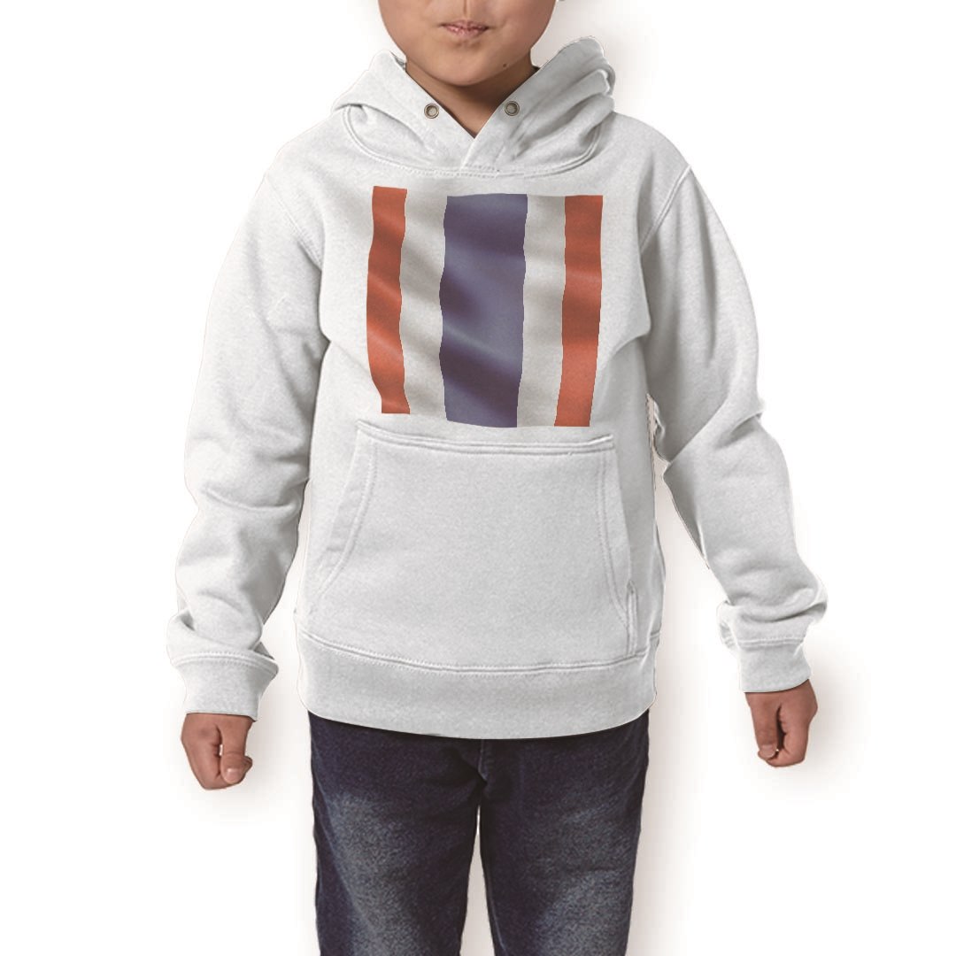 パーカー キッズ ホワイト グレー ブラック デザイン 110 130 150 parker hooded sweatshirt フーディ 白　黒　灰色 子供 男の子 女の子 001195 タイ　国旗