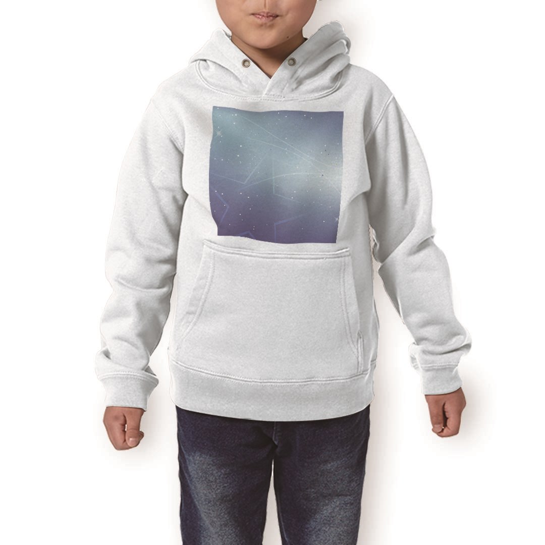 パーカー キッズ ホワイト グレー ブラック デザイン 110 130 150 parker hooded sweatshirt フーディ 白　黒　灰色 子供 男の子 女の子 001735 星　スター　星空