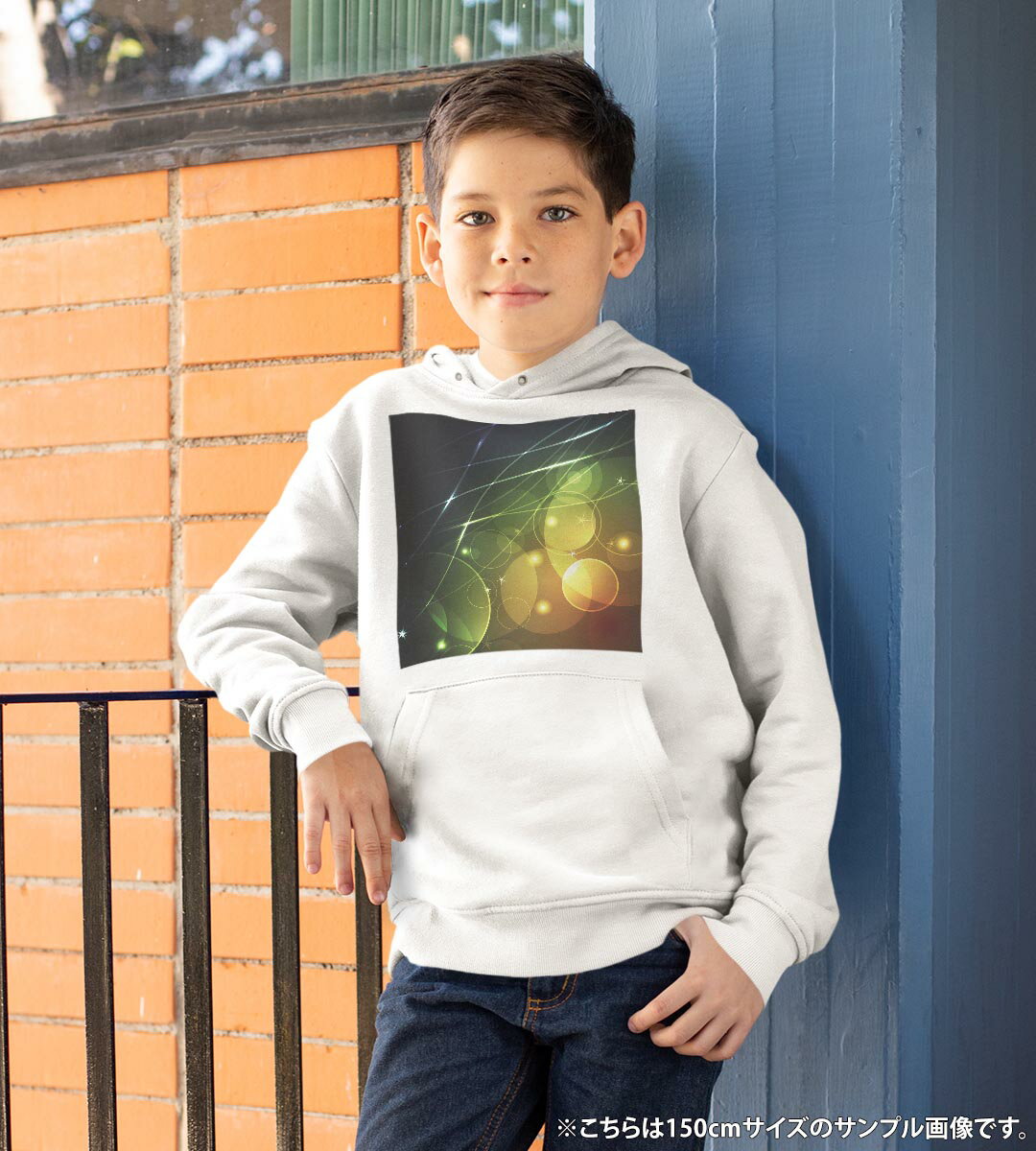 パーカー キッズ ホワイト グレー ブラック デザイン 110 130 150 parker hooded sweatshirt フーディ 白　黒　灰色 子供 男の子 女の子 002276 模様　カラフル