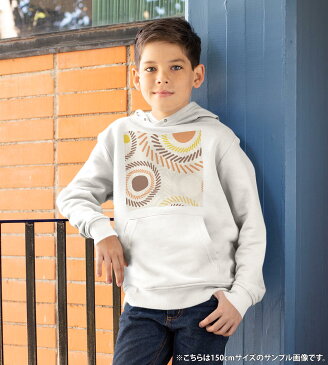パーカー キッズ ホワイト グレー ブラック デザイン 110 130 150 parker hooded sweatshirt フーディ 白 黒 灰色 子供 男の子 女の子 003733 模様 オレンジ ブラウン