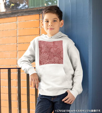 パーカー キッズ ホワイト グレー ブラック デザイン 110 130 150 parker hooded sweatshirt フーディ 白　黒　灰色 子供 男の子 女の子 004131 模様　エレガント　赤