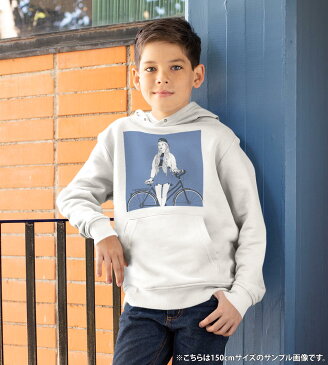 パーカー キッズ ホワイト グレー ブラック デザイン 110 130 150 parker hooded sweatshirt フーディ 白　黒　灰色 子供 男の子 女の子 016145 女の子　イラスト