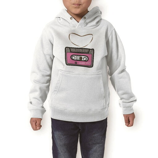 パーカー キッズ ホワイト グレー ブラック デザイン 110 130 150 parker hooded sweatshirt フーディ 白 黒 灰色 子供 男の子 女の子 002566 音楽 カセット イラスト パーカー キッズ ホワイト グレー ブラック デザイン 110 130 150 parker hooded sweatshirt フーディ 白 黒 灰色 子供 男の子 女の子 002566 音楽 カセット イラスト