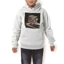 パーカー キッズ ホワイト グレー ブラック デザイン 110 130 150 parker hooded sweatshirt フーディ 白 黒 灰色 子供 男の子 女の子 002576 犬 動物 写真(4)