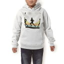 パーカー キッズ ホワイト グレー ブラック デザイン 110 130 150 parker hooded sweatshirt フーディ 白 黒 灰色 子供 男の子 女の子 002877 人物 海 イラスト(4)