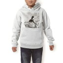 パーカー キッズ ホワイト グレー ブラック デザイン 110 130 150 parker hooded sweatshirt フーディ 白　黒　灰色 子供 男の子 女の子 003196 人物　文字　イラスト