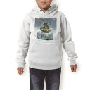 パーカー キッズ ホワイト グレー ブラック デザイン 110 130 150 parker hooded sweatshirt フーディ 白 黒 灰色 子供 男の子 女の子 003381 海 空 イラスト