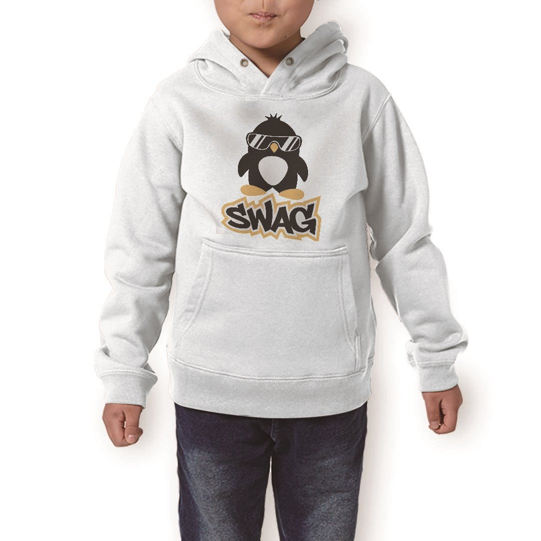 パーカー キッズ ホワイト グレー ブラック デザイン 110 130 150 parker hooded sweatshirt フーディ 白　黒　灰色 子供 男の子 女の子 003537 ペンギン　動物　キャラクター