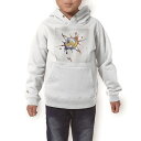 パーカー キッズ ホワイト グレー ブラック デザイン 110 130 150 parker hooded sweatshirt フーディ 白　黒　灰色 子供 男の子 女の子 003570 スポーツ　イラスト　シンプル