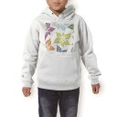 パーカー キッズ ホワイト グレー ブラック デザイン 110 130 150 parker hooded sweatshirt フーディ 白 黒 灰色 子供 男の子 女の子 003949 花 フラワー カラフル(4)