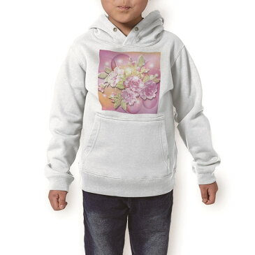 パーカー キッズ ホワイト グレー ブラック デザイン 110 130 150 parker hooded sweatshirt フーディ 白　黒　灰色 子供 男の子 女の子 004788 花　キラキラ　ピンク