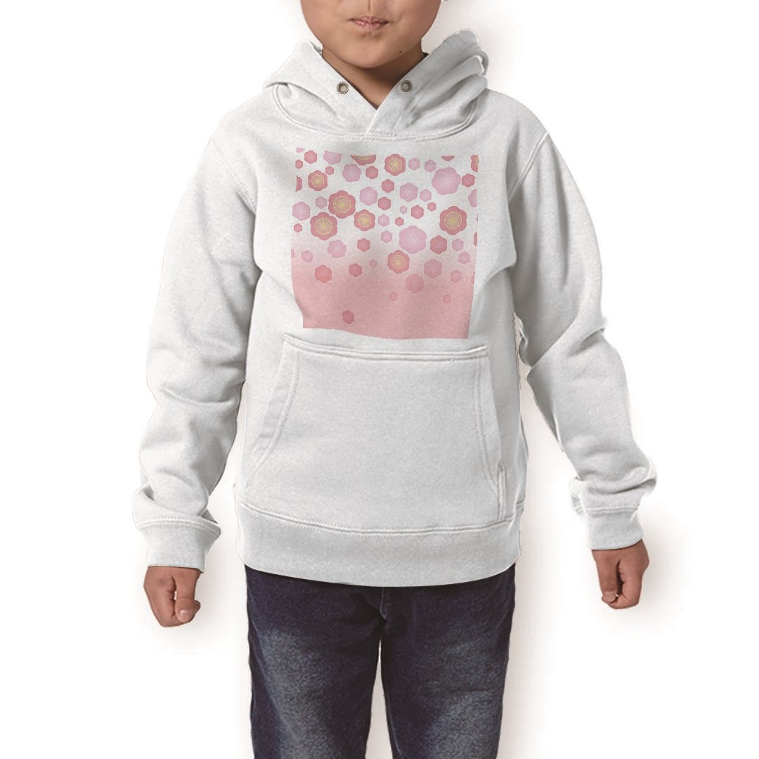 パーカー キッズ ホワイト グレー ブラック デザイン 110 130 150 parker hooded sweatshirt フーディ 白　黒　灰色 子供 男の子 女の子 004794 花　ピンク　フラワー