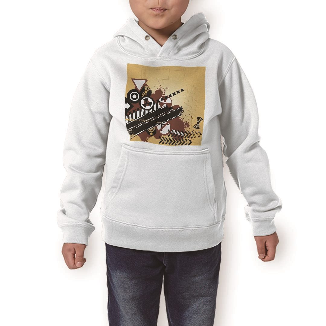 楽天kabeコレパーカー キッズ ホワイト グレー ブラック デザイン 110 130 150 parker hooded sweatshirt フーディ 白　黒　灰色 子供 男の子 女の子 004977 フィルム　映画　イラスト
