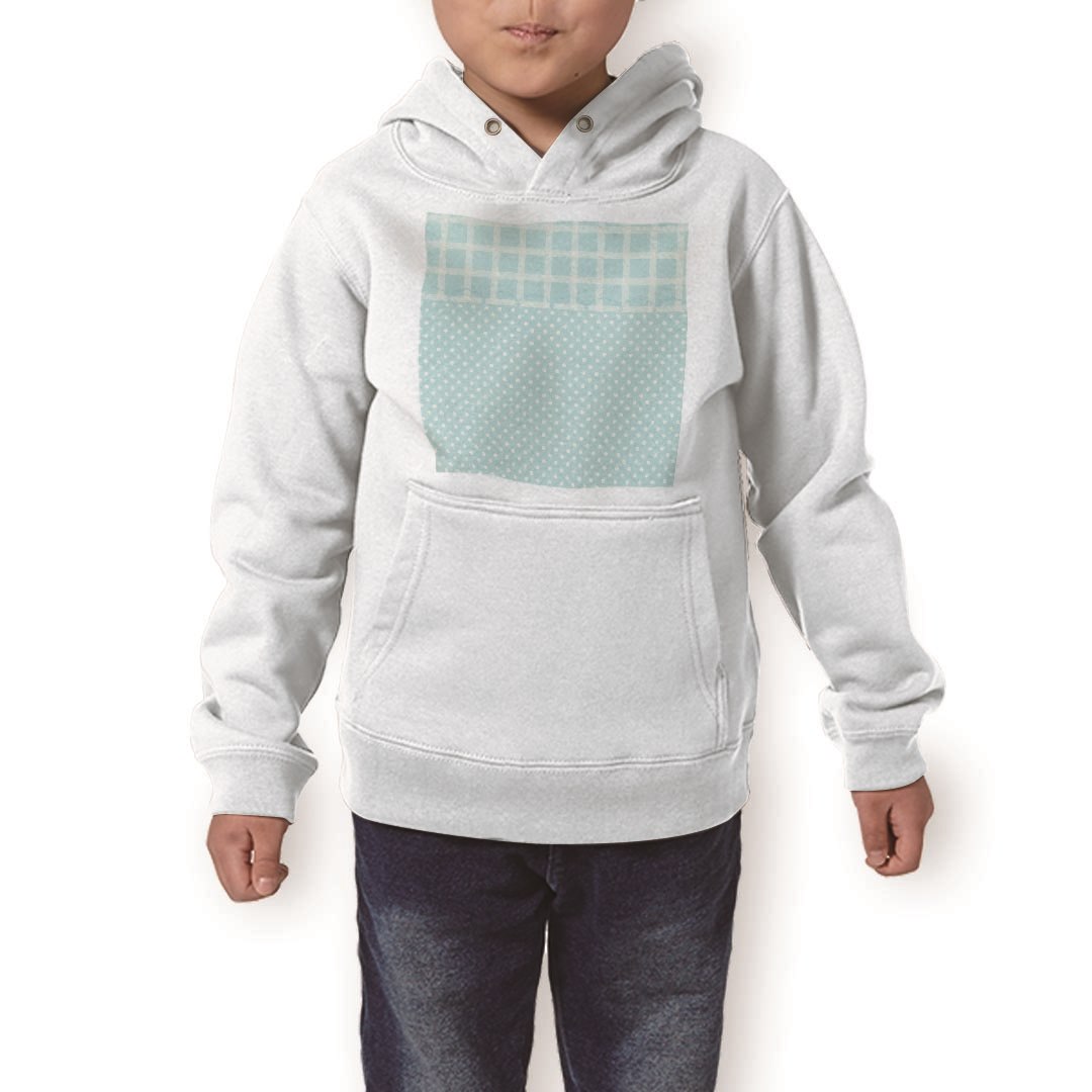 パーカー キッズ ホワイト グレー ブラック デザイン 110 130 150 parker hooded sweatshirt フーディ 白 黒 灰色 子供 男の子 女の子 005025 水玉 ドット チェック 水色